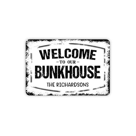 Welcome To The Bunkhouse Sign Metal Wall Art Size: 16 x 12 Inch